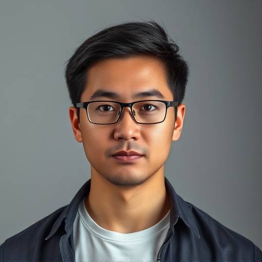 Portrait of David Chen, Co-founder and Technical Director of Aurora Visuals Studio.
